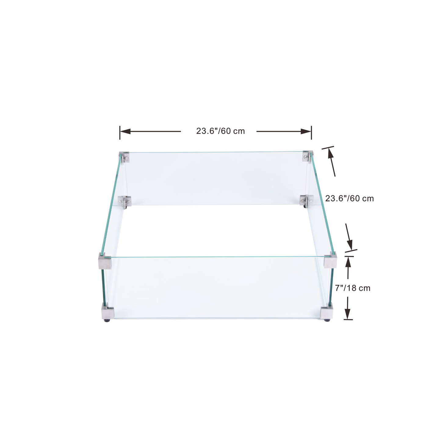 Vierkante Glazen Windbescherming - Elementi