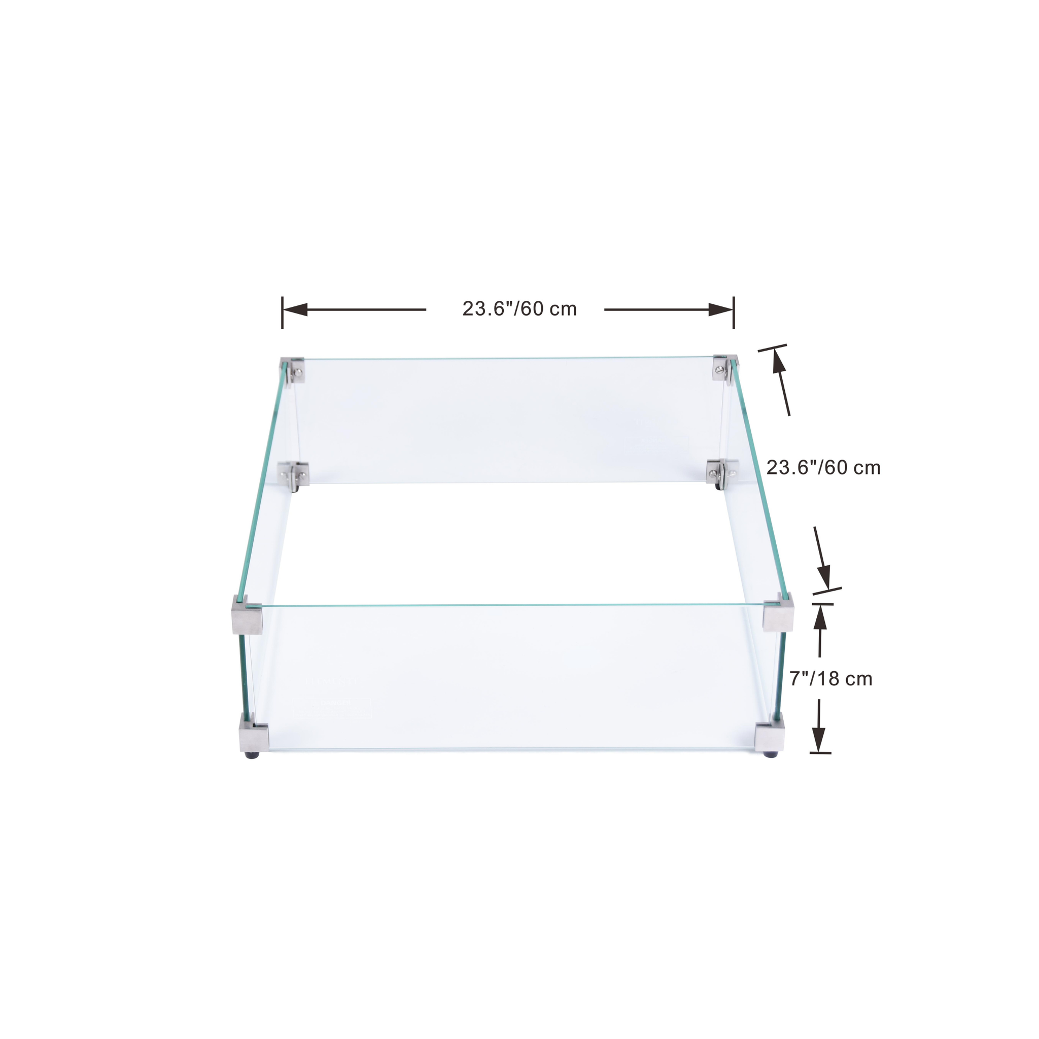 Vierkante Glazen Windbescherming - Elementi