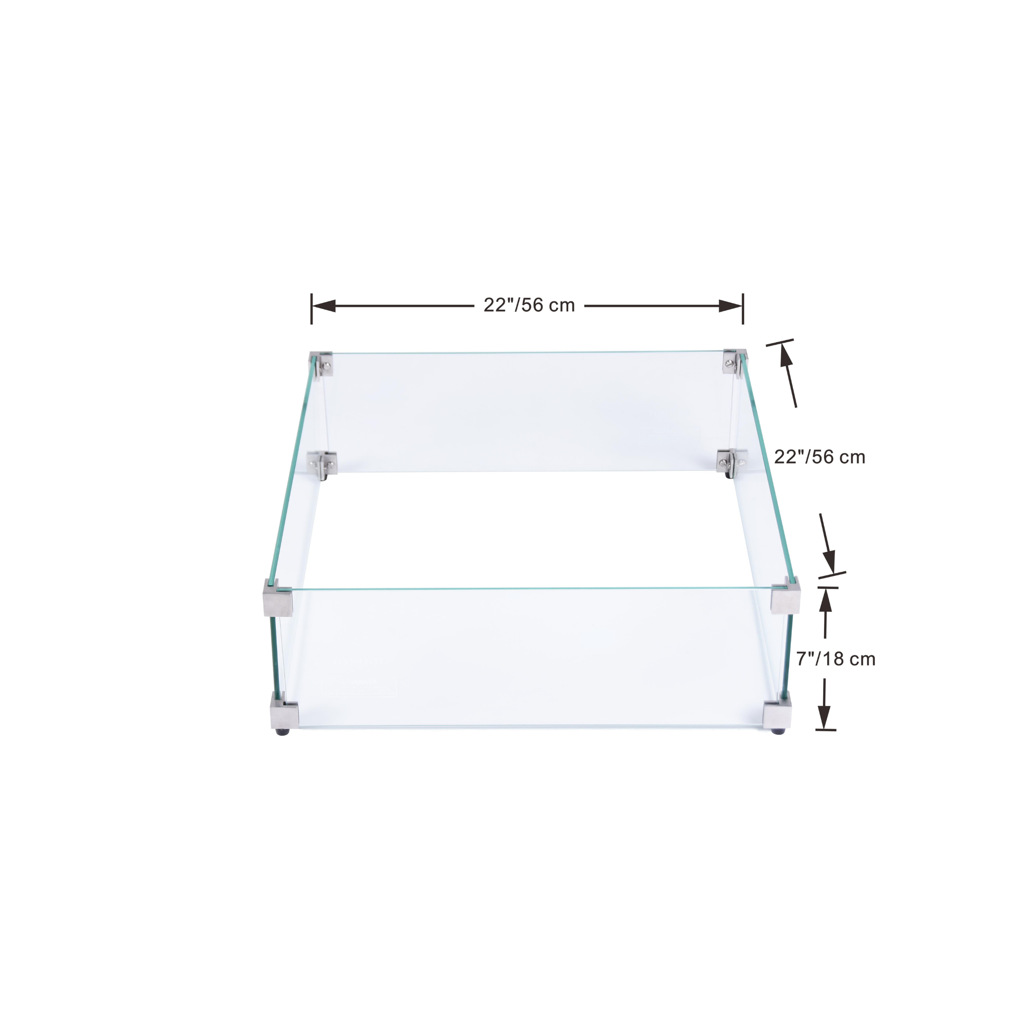 Vierkante Glazen Windbescherming - Elementi