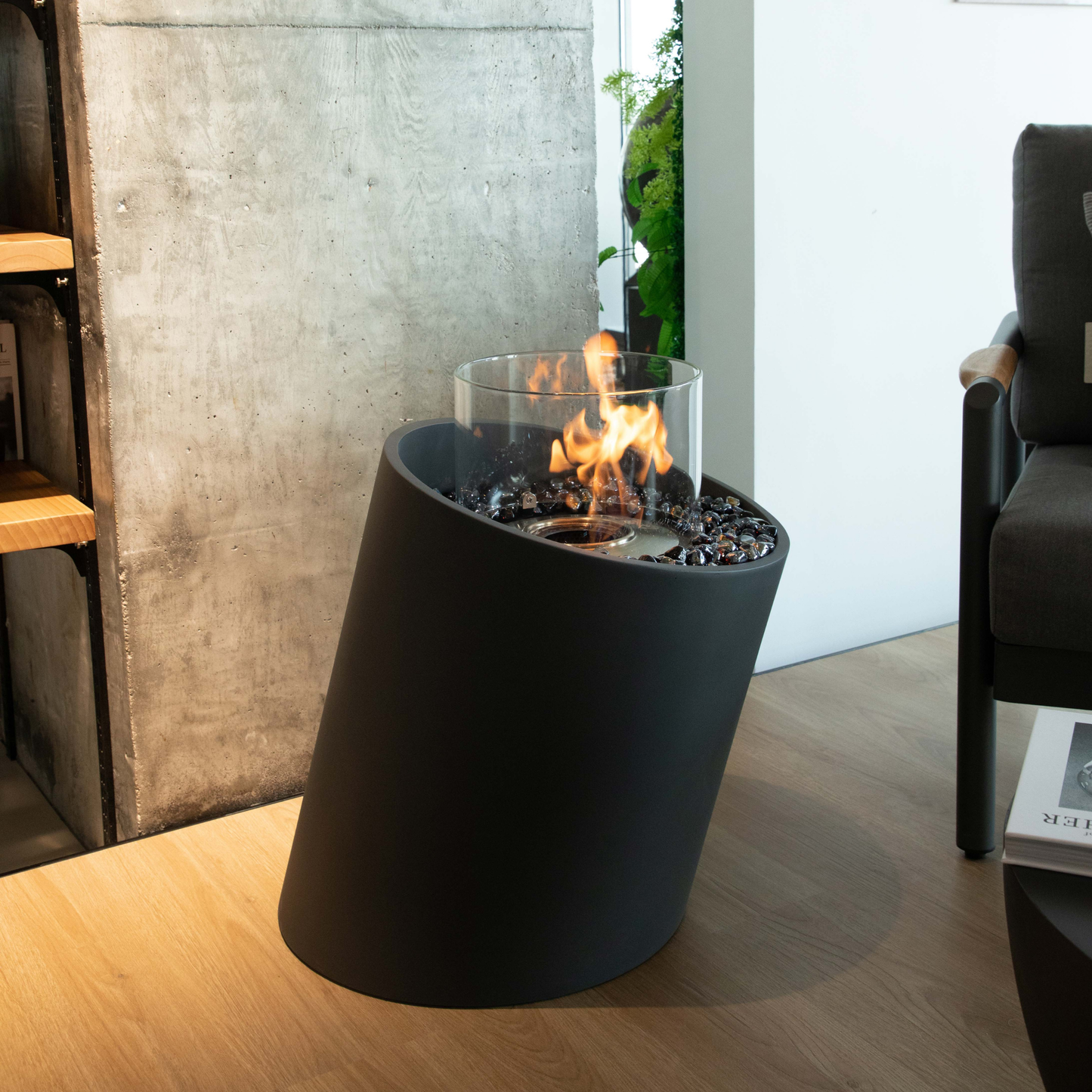 Elementi Torre bio-ethanol vuurtafel woonkamer interieur sfeervol binnen eyecatcher